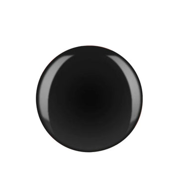 Black round object with WiFi symbol on a white background