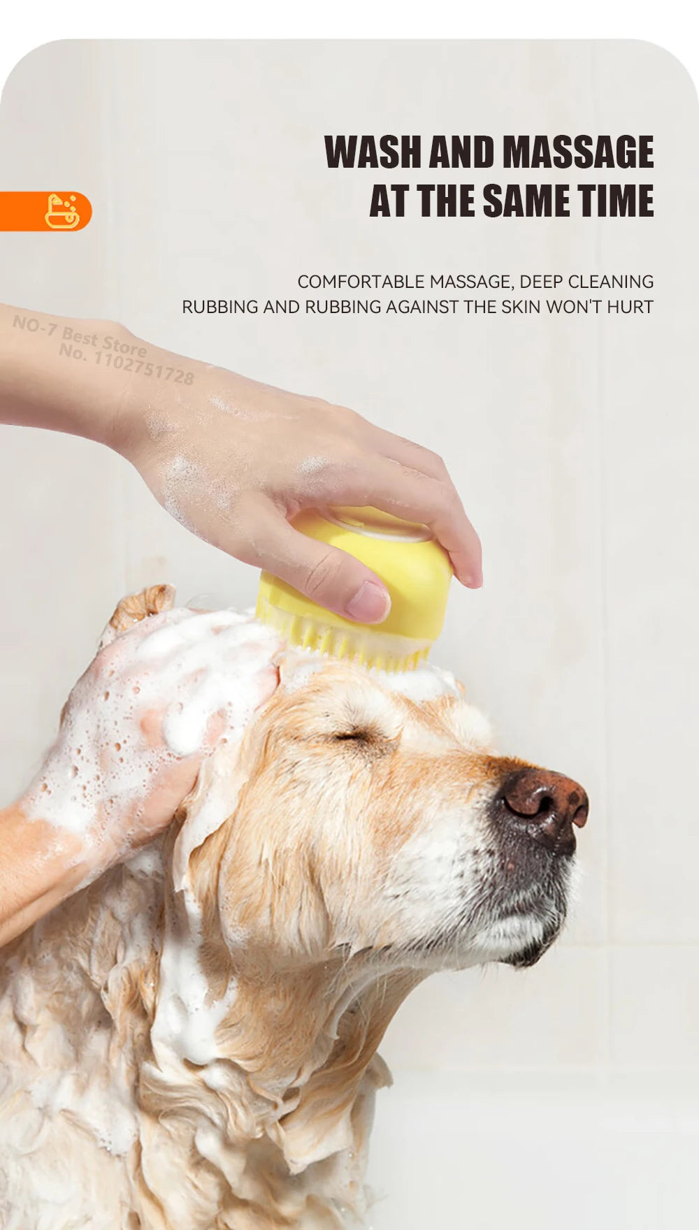 Dog Bathing Soft Silicone Brush