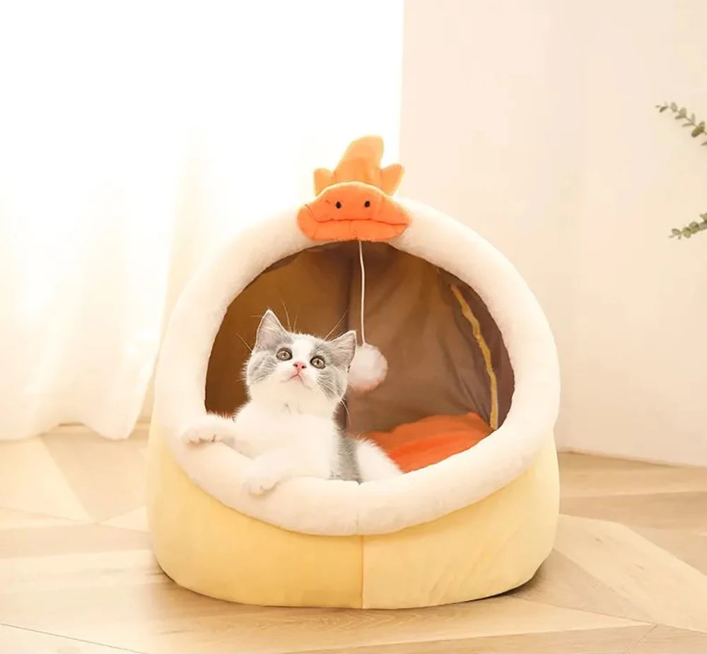 Foldable Deep Sleep Cat Bed